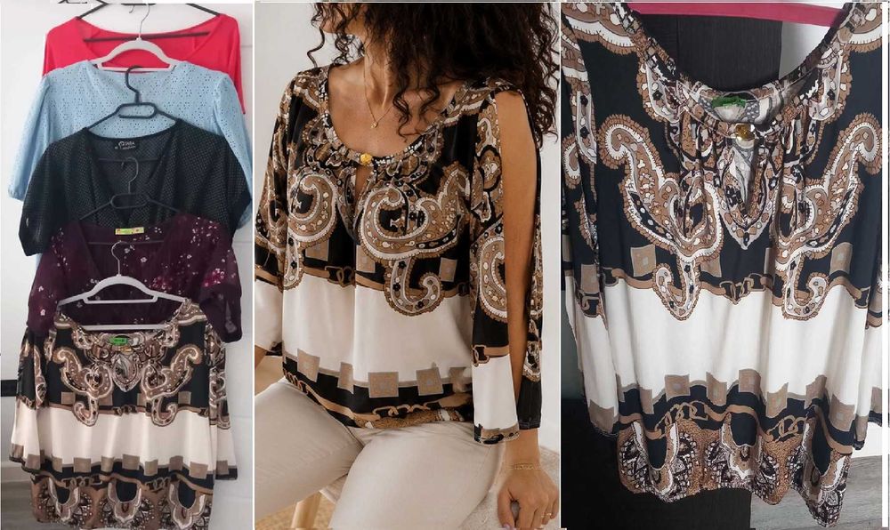 Lot 5 bluze damă – mărimea L/XL, 42/44
