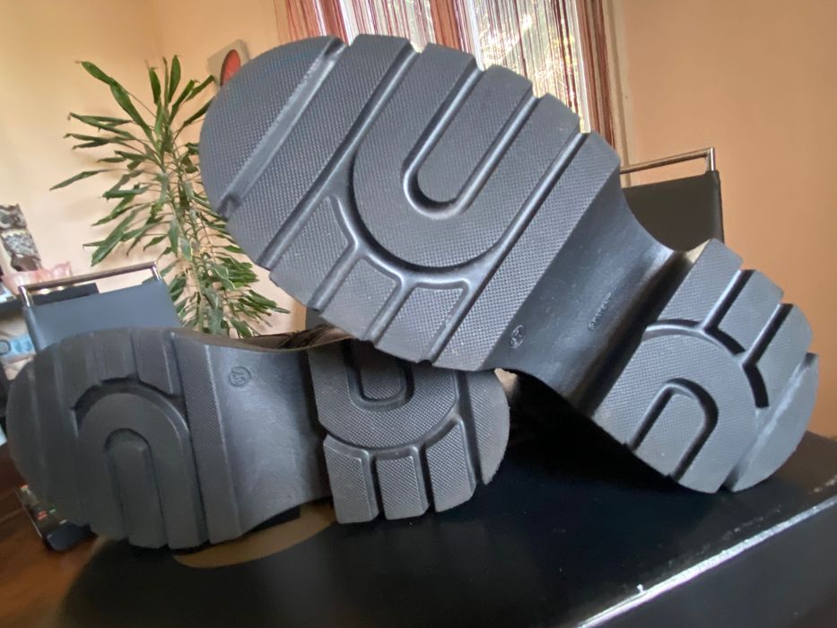 Боти черни естествена кожа