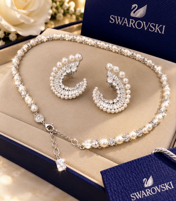 Set(2 )Matrix silver x Swarovski