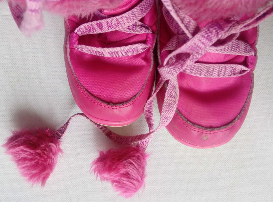 Детски ботуши апрески розови за момиче зимни боти момичешки