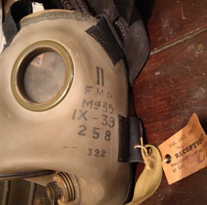 Masca Contra Gazelor Concordia MD. 1935 Cutie instructiuni F.M.P. WW2