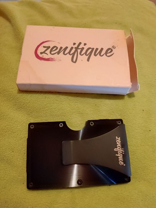 Portofel slim zenifique® din Aluminiu, carduri si cash, protectie RFID