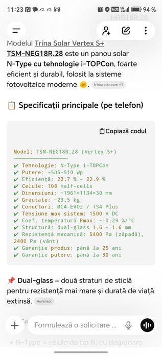 Vand panouri fotovoltaice vertex s 505 w Trina Solar, panouri solare