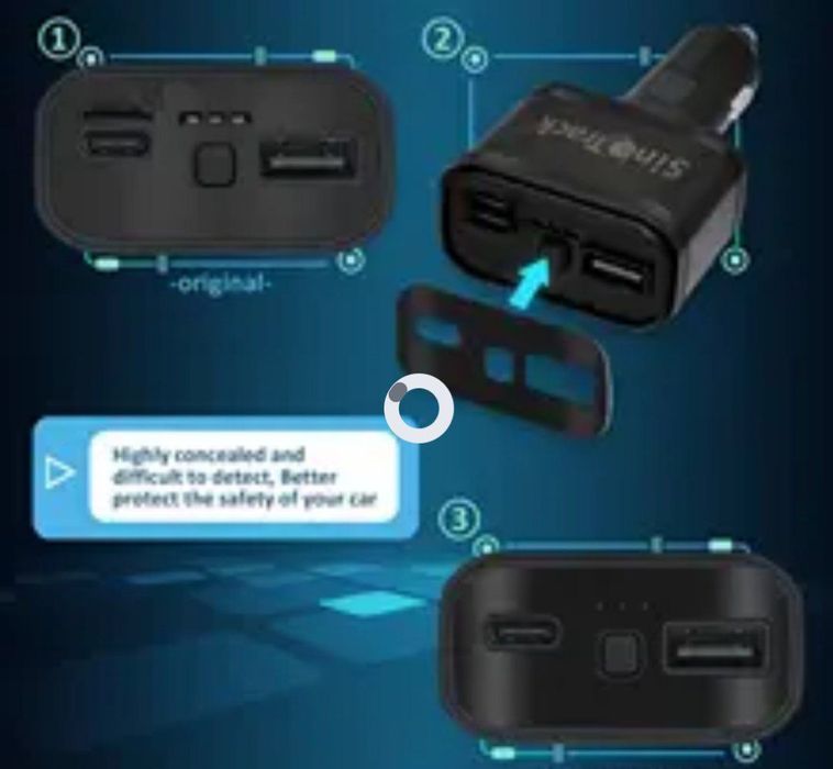 Gps tracker Sinotrack ST-909 автоприкурител, зарядное устройство