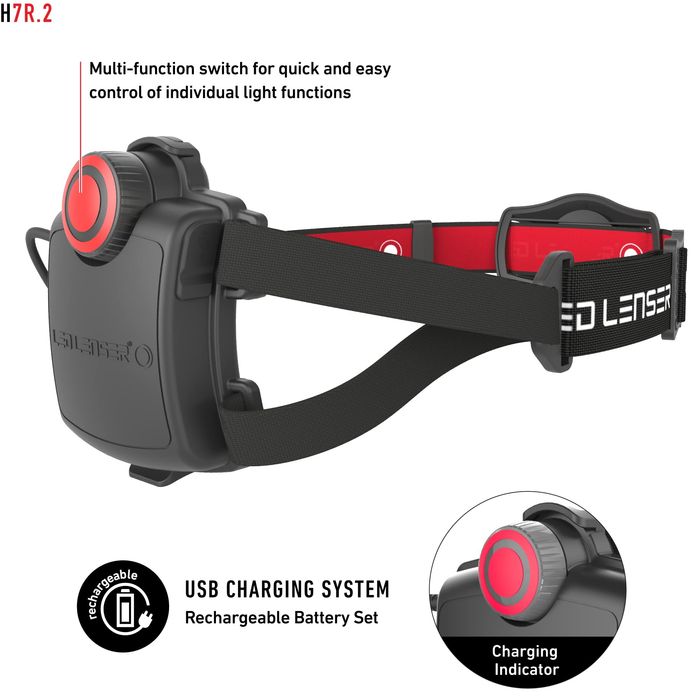 Lanternă frontală reîncărcabilă Ledlenser H7R.2