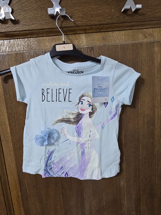 Tricou fata 116 cm 5-6 ani cu Elsa