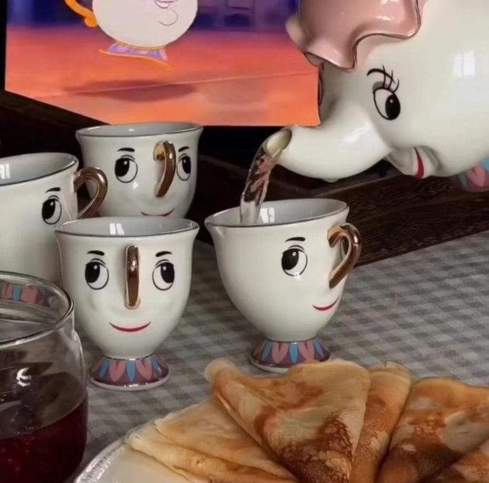 Роскошный Чайный Сервиз "Красавица и Чудовище" (Beauty and the Beast)