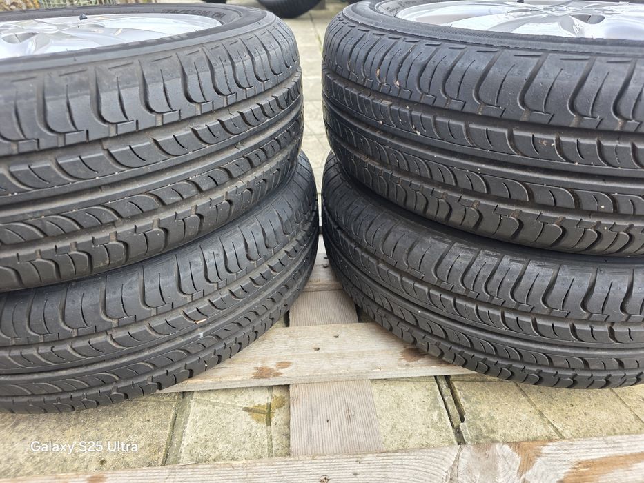 Лети джанти 14ки 4х100 Hyundai + летни гуми 175/60/14 Hankook