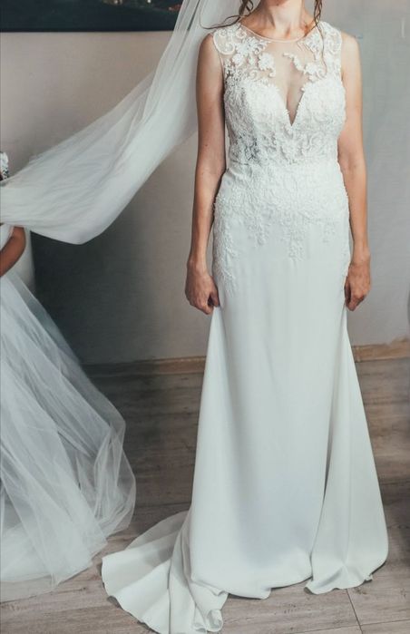 Rochie de mireasa, A-line, marime S