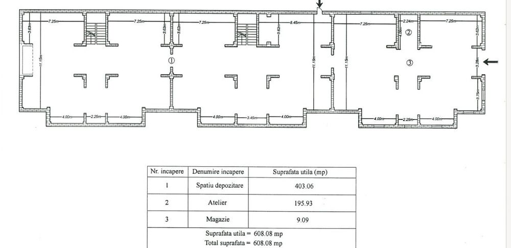 Spatiu comercial de inchirat, 600 mp, zona Visoianu