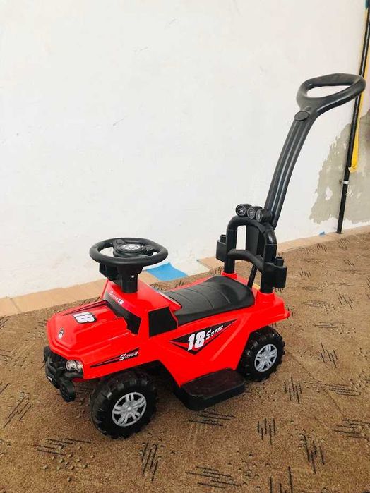 Masinuta copii si bebe, 3in1, cu melodii, maner de impins pentru parinti, bara de protectie, design modern