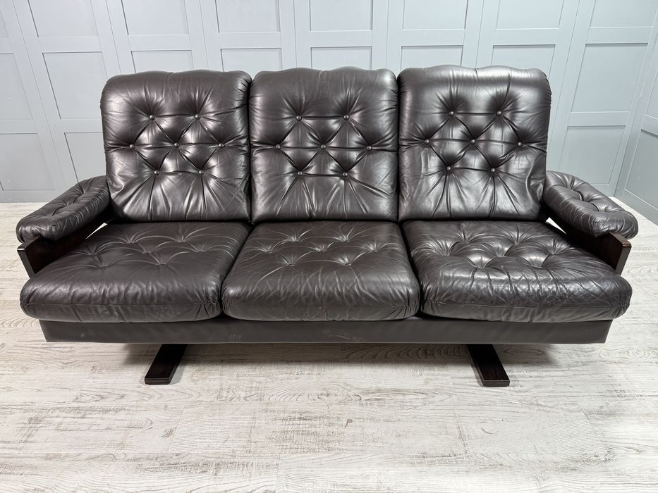 Кожен диван 3-ка Arne Norell Д1106