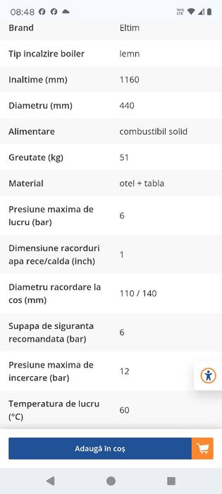 Cazan de baie 90 litri + focar