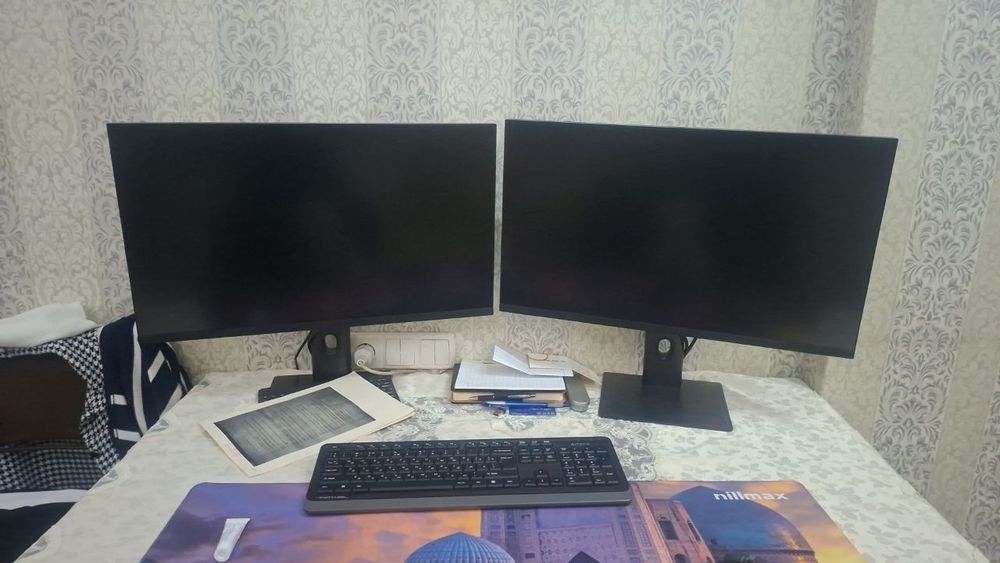 Kampyuter,kamplekt 2 ta MI 27 tali ekran manitori bn