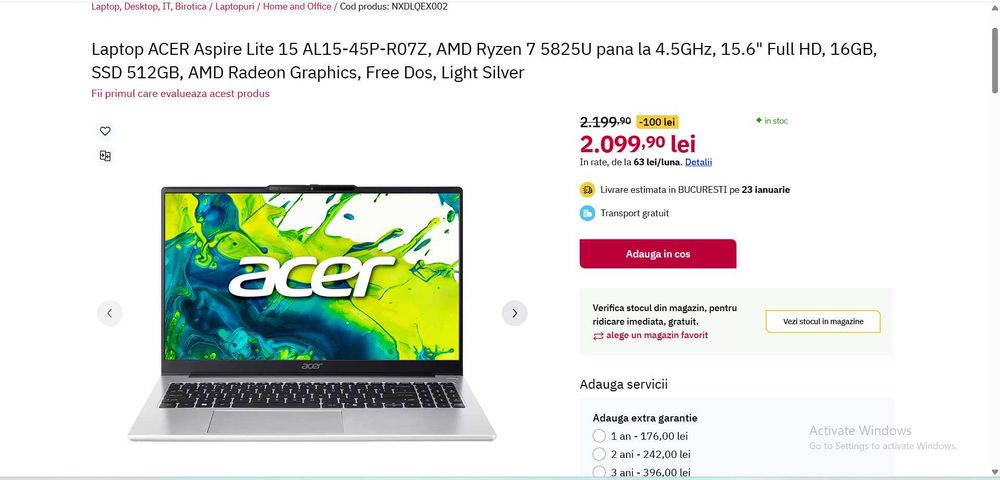 laptop acer aspire 15 lite