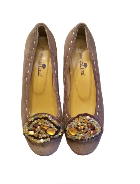 Balerini Mango Tree, 38, culoare cappuccino, piele întoarsă