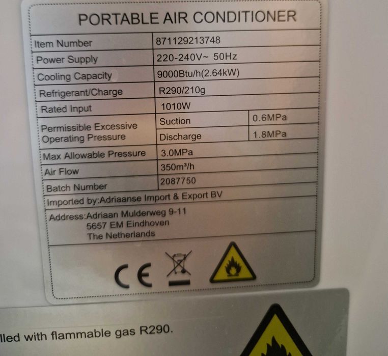 Преносим климатик за кемпери и каравани Алпина