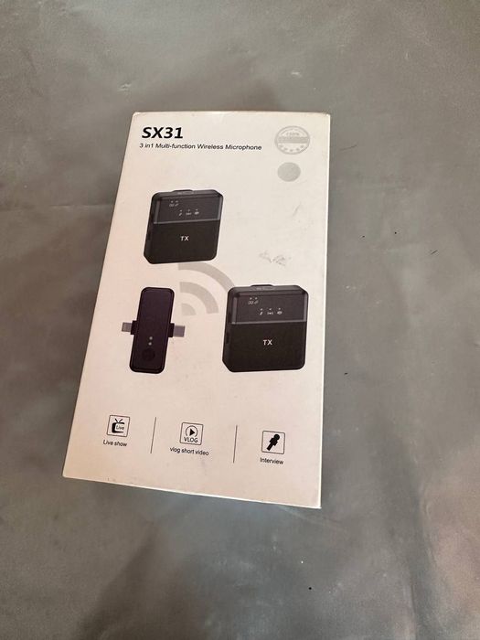 Wireless Microphone SX31 — 2 talik simsiz mikrofon (iPhone va Type-C)