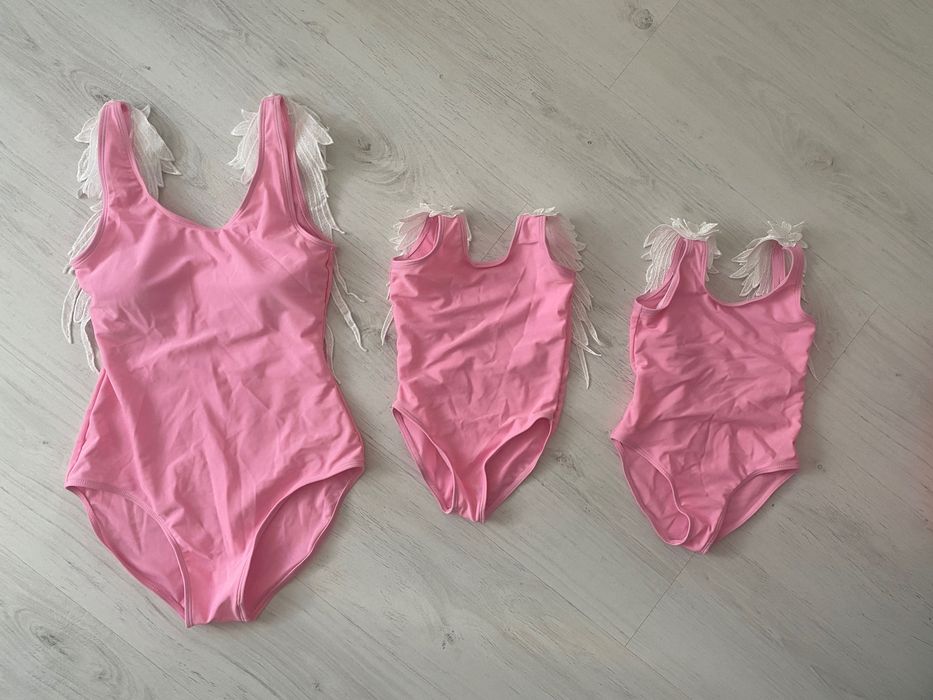 Seturi costume de baie family tata / mama - fiica S-M ,2 -4ani,6-7ani