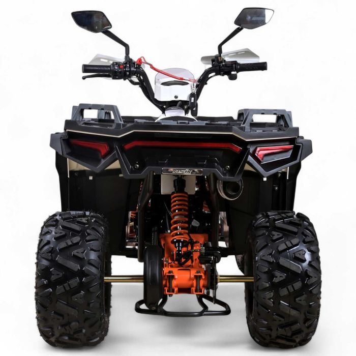 Atv copii Asix Grizzly 125cc, roti 8 inch, 3+1 viteze, culoare alb/por
