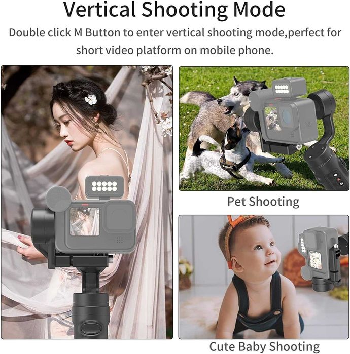 Stabilizator Gimbal INKEE Falcon Plus pentru cameră de acțiune GoPro