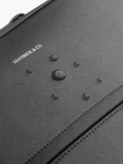 Leather Laptop Backpack (Slim, Black/Negru, New/Nou)