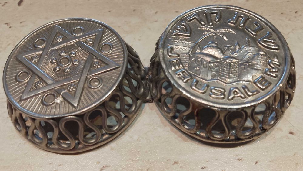 Sfesnic pliabil de Shabbat, argintat, pentru calatorie