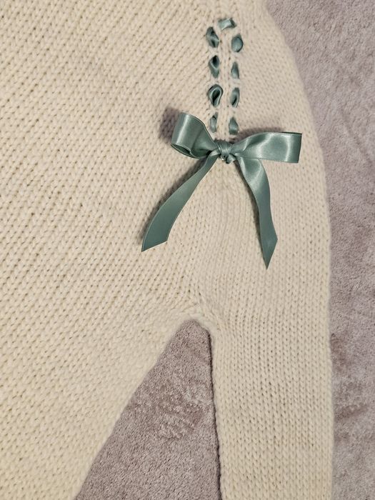 Pulover lana 100% dama tricotat manual marimea M