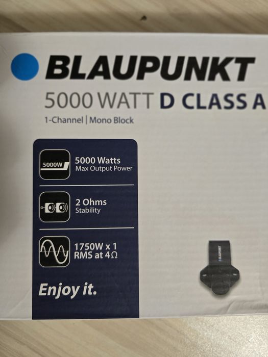 blaupunkt amp 1x3800w 1ohm моно блок/усилвател за кола клас D
