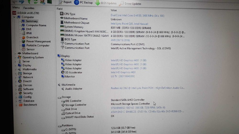 schimb vand Lenovo ThinkCentre M83 i3-4130, 8GB DDR3