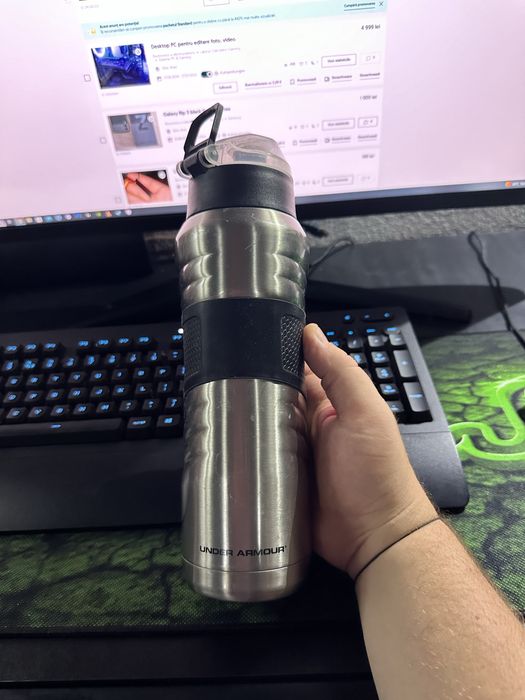 3x sticle de apa metalice pentru sala sau drumetii under armour 2