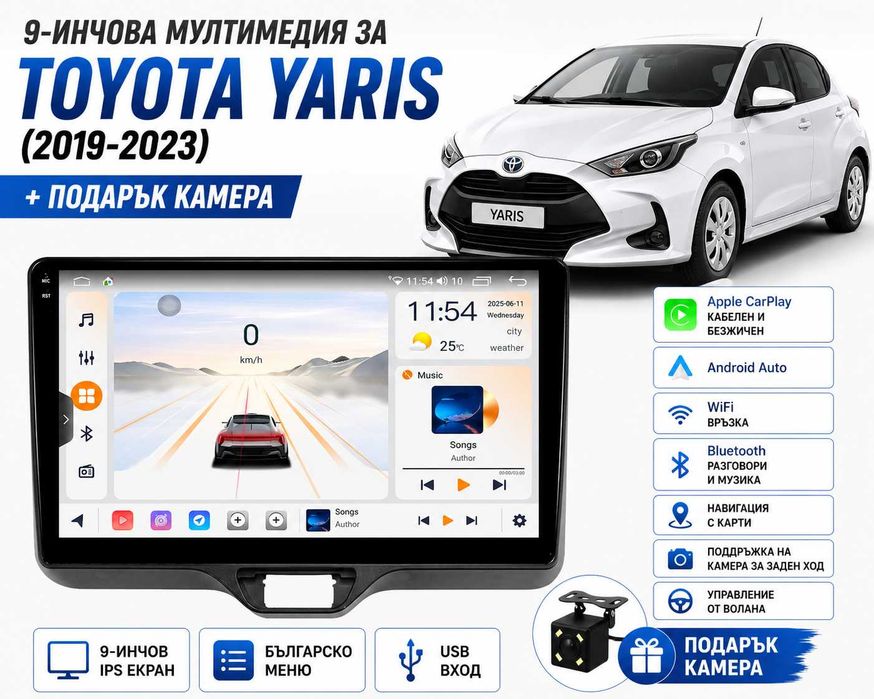 Мултимедия за Toyota Yaris (2019-2023)  + Подарък камера