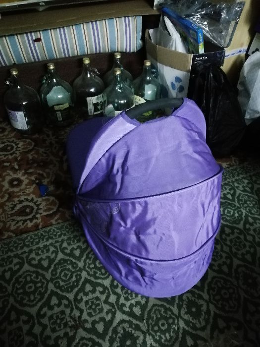 Детска количка лилава