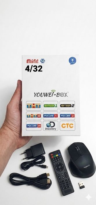 Smart TV  4/32   1000 канал TV box Smart приставка  тюнер