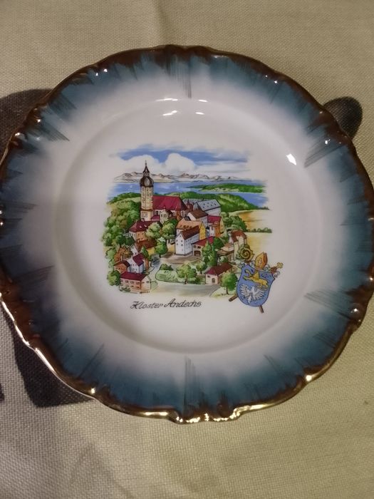 Farfurie decorativa vintage, de colectie, anii 80, portelan de Bavaria