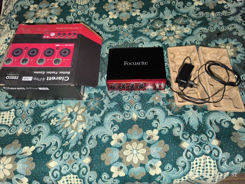 Focusrite clarett in 4 pre usb interface (ca nou, cu cutie și garanție)