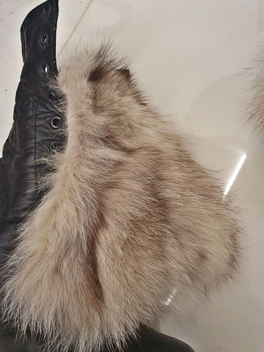 Обувки Бианки с естествен косъм и кожа