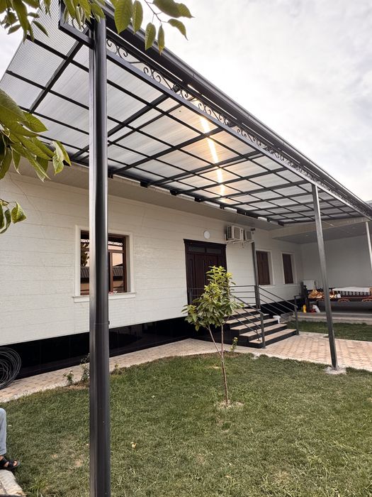 Навес ясиймиз леклан профнастилдан