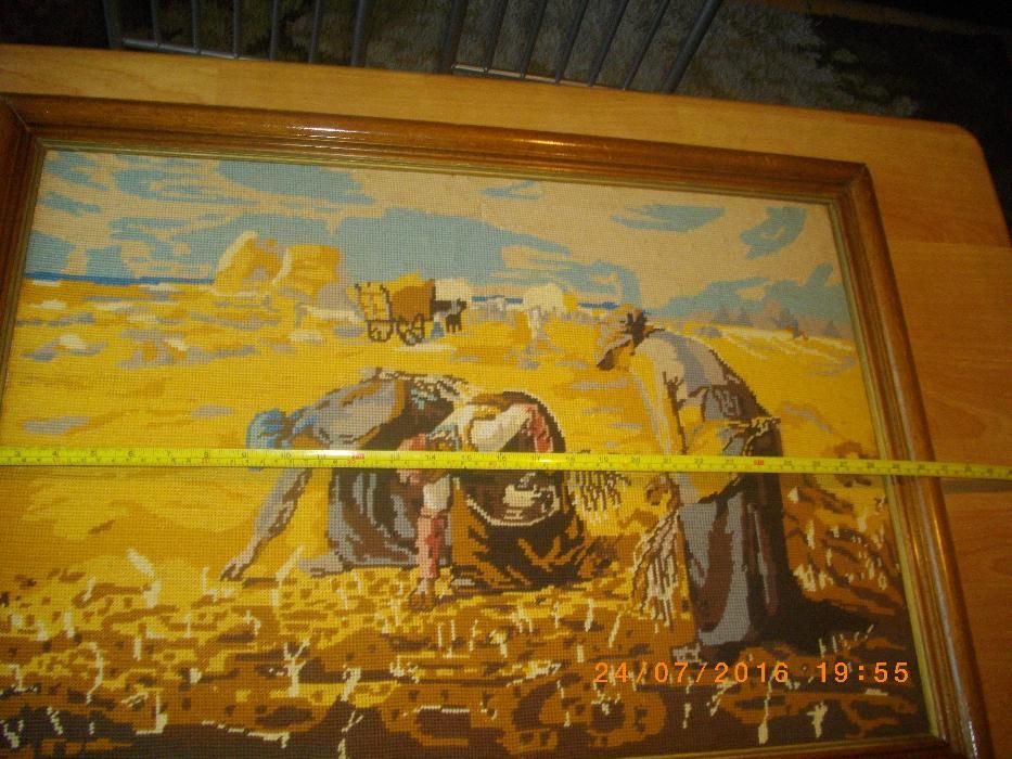78х58см-Жътварките-Гоблен-Голям Ръчен-Класика-Френски