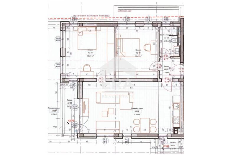 Тристаен Апартамент с дворна тераса пред АКТ 15 в кв. Драгалевци