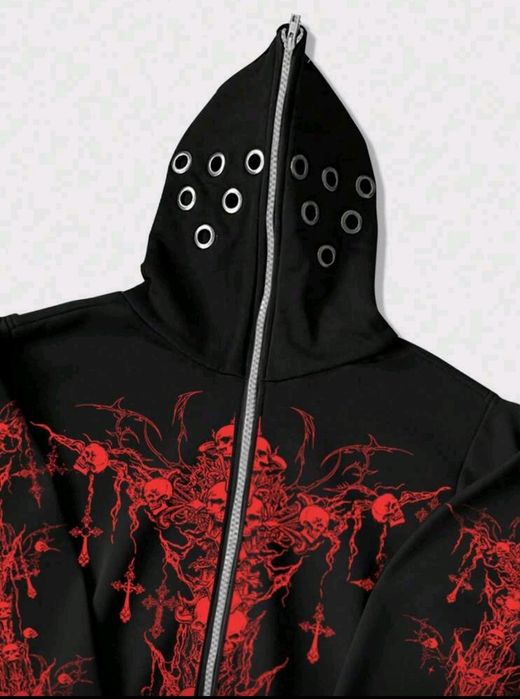 Нов Суитчър худи пънк Street яке горнище с Качулка и Цип, Есен/Зима L