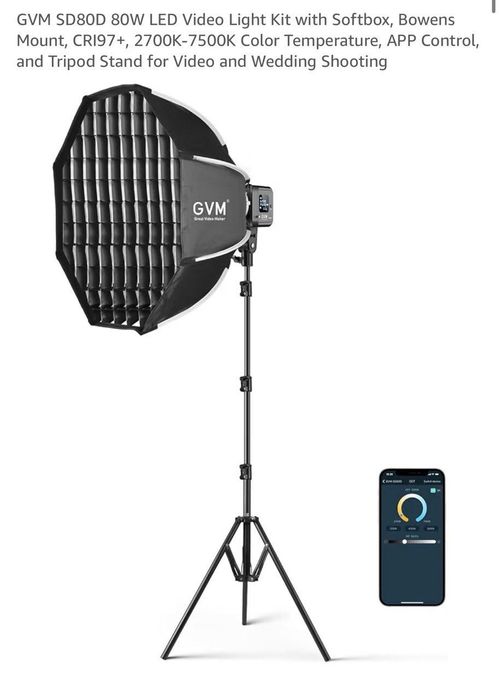 GVM SD80D 80W LED Video Light Kit — комплект светодиодного видеосвета