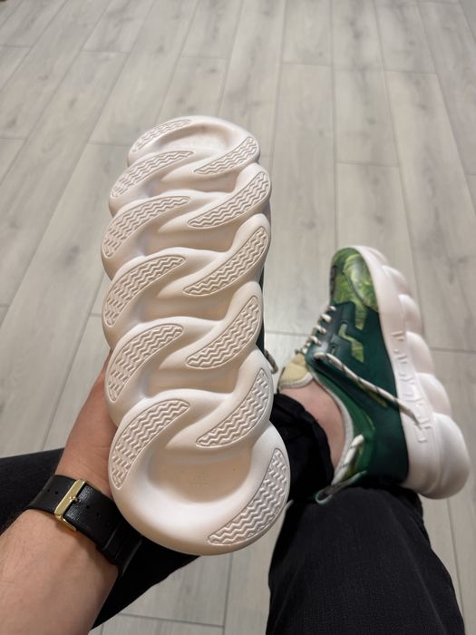 Adidasi Barbati Versace Chain Reaction Verde & Alb!