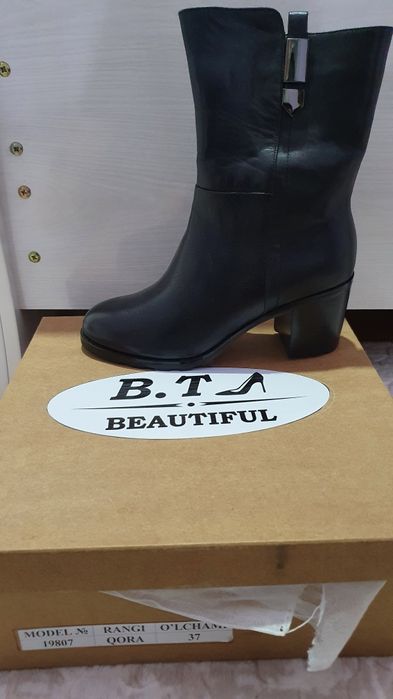 Сапоги коженний  новый