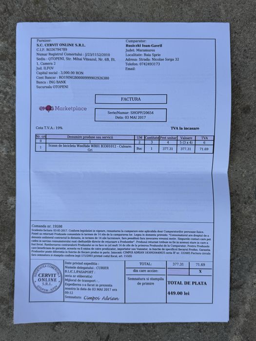 Scaun WEERIDE de bicicleta pentru copii mici