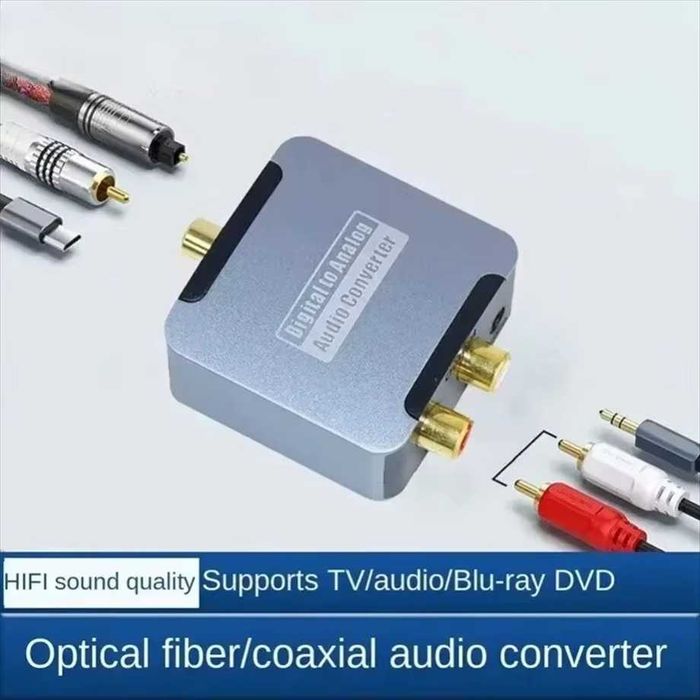 Цифрово-аналогов преобразувател DAC Optical Toslink / SPDIF към RCA