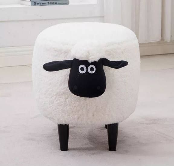 Дизайнерский пуфик-овечка с местом для хранения и высокой нагрузкой