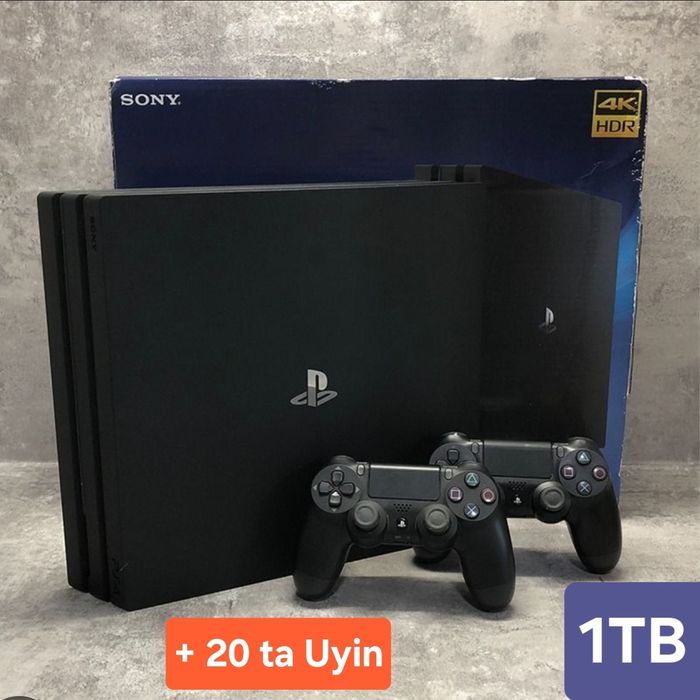 PlayStation 4 Pro 1TB (ичида 20та уйини бор) (жойстик 2та