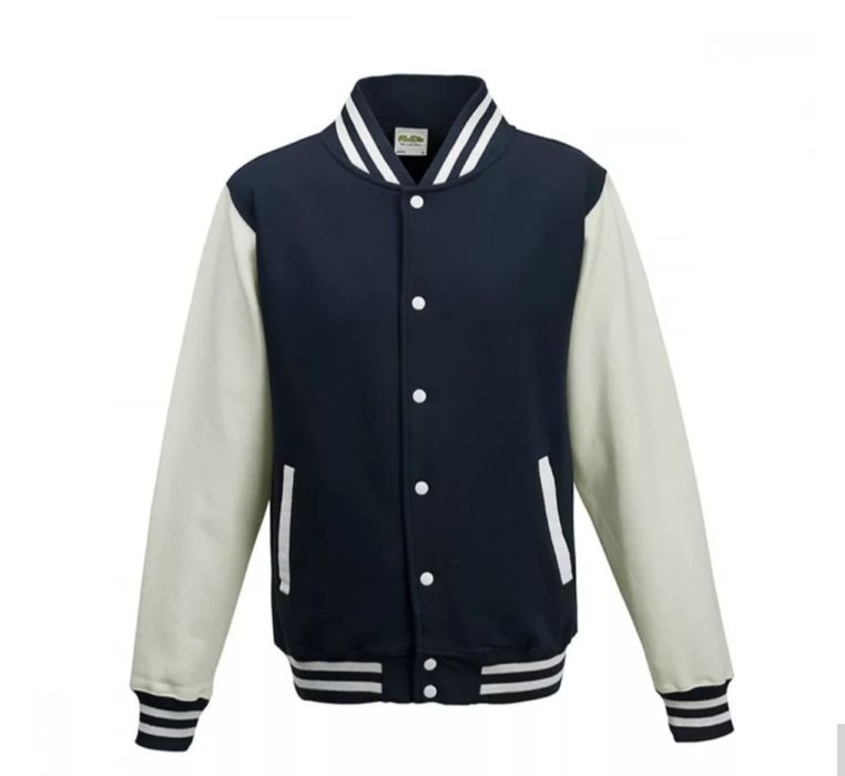 AWJH043 - Jacheta de barbat All We Do is VARSITY [Oxford Navy/White