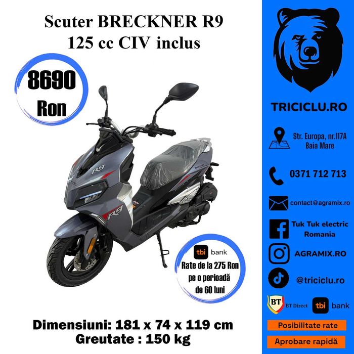 Scuter marca Breckner R9 nou Agramix